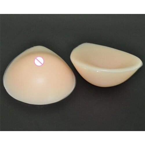 1pair 800g C cup Beige Woman Silicone breast Forms Enlarge Bust Boobs Pads artificial molde de silicone drag queen crossdresser
