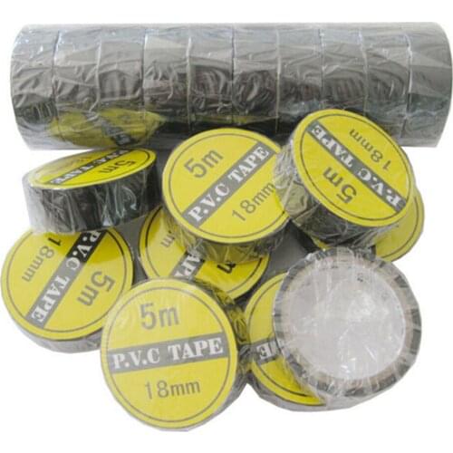 1 Roll Black PVC Electrical Tapes Flame Retardent Insulation Adhesive Tape DIY Electrical Tools 5M*1.8