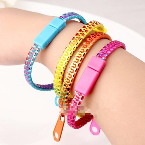 10 pcs colourful zipper bracelet/creative/students popular adorn article fashioin bracelets bangles for women and men