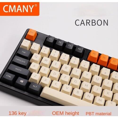 136-key German Layout European ANSI ISO-DE OEM PBT Keycaps for Cherry MX Switches of Mechanical Keyboard Free Shipping 104/87/61
