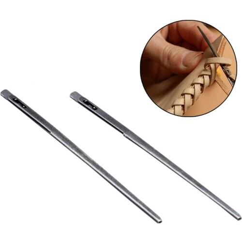 2Pcs Leather Sewing Craft Tool Leather Rope Needle Leather Needle Knitting Needle DIY Sewing Kit