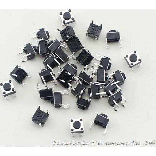 200 pcs 6*6*4.3mm 6x6x4.3mm 4-pin Micro Switch / Tact Switch / key switch , Copper foot. Free shipping