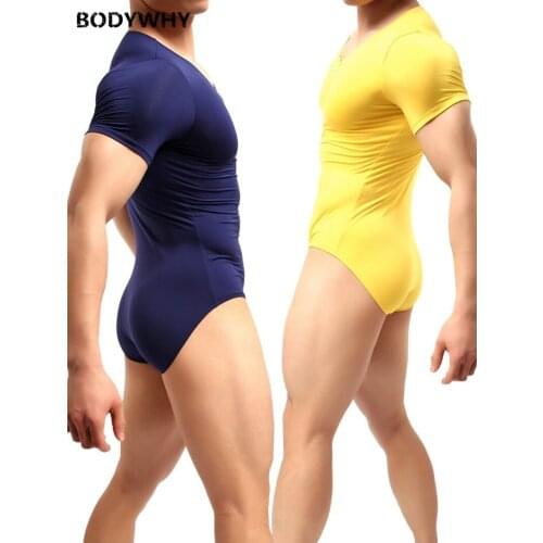 2020 Mens Underwear Onesies Model Sexy Male Jumpsuit T-shirt Siamese Underwear Bodystocking Lingerie Bodysuit