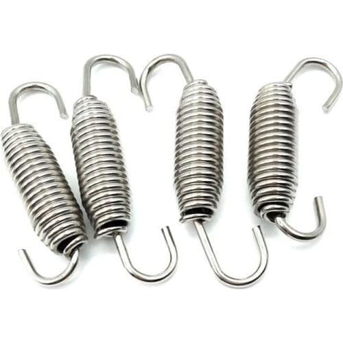 4pcs Motorcycle Exhaust System Springs Fully Rotatable Stainless Steel Springs