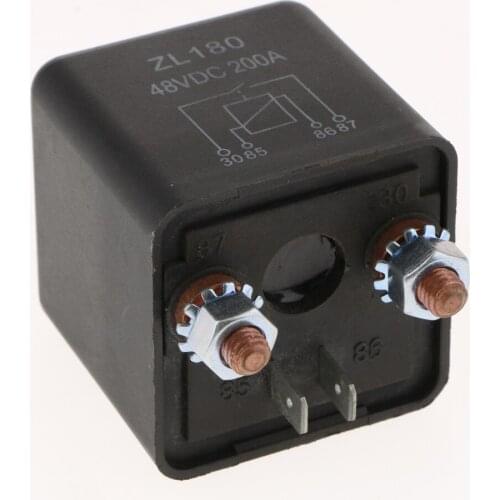 48V 200A Relay Power Starter Heavy Duty Split Charge with 2 Pin Footprint + 4 Terminals for Car Truck Motor Automotive Boat