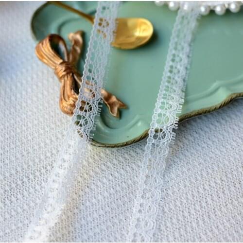 5 Meters/lot Width 1.5cm White Exquisite Lace Trim Embroidery Guipure Delicate Lace Fabric Ribbon Skirt Sewing Accessories Decor