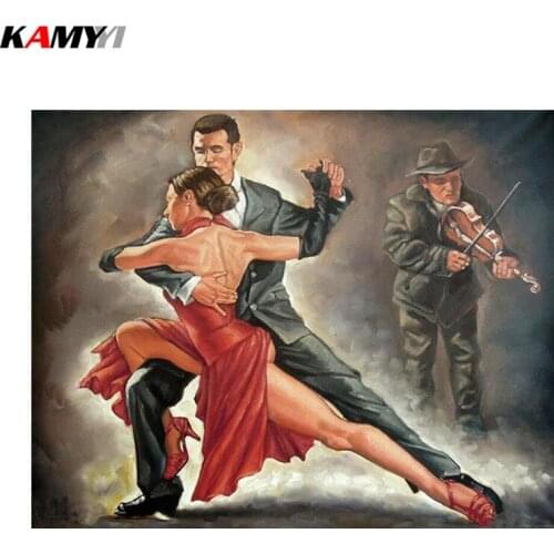 5D Diy Diamond Painting Cross Stitch Romanic Tango Dancer Diamond Embroidery Full Mosaic Square Handmade Craft DD