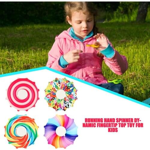 Running Dynamic Fingertip Top Toy Hand Spinner Dynamic Fingertip Decompression Toys Kids Multi-color Hand Spinner Fidgets Toy