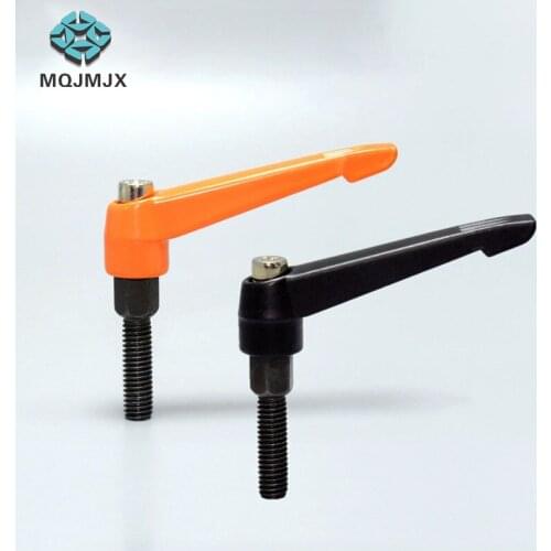 1Pcs M6 10-60mm Clamping Lever Machinery Adjustable Handle Locking External Male Thread Knob Hex Screws