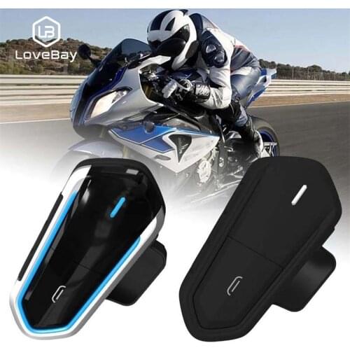 LOVEBAY QTB35 Moto Bluetooth V4.1 Helmet Headset Motorcycle FM Radio Headsets Stereo Helmet Waterproof Earphone Handsfree