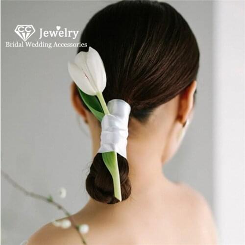 CC Hairbands Wedding Accessories for Women Bridal Hairwear Engagement Hair Ornaments Jewelry Charms Flower Shape Headdress M223