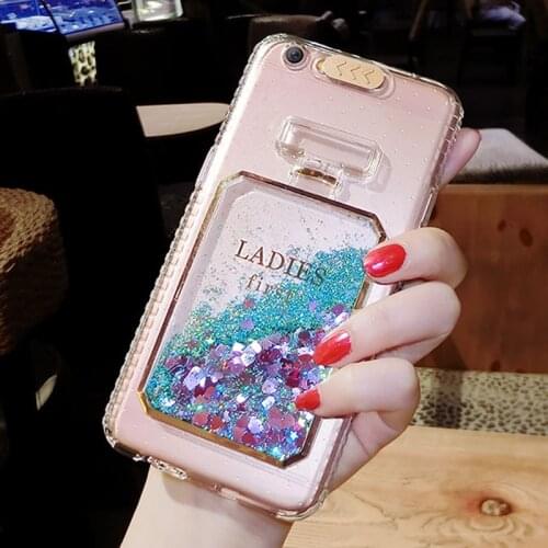 Fashion Quicksand Phone Case For iPhone X XS Max XR 8 7 6S 6 Plus 5 5S SE Glitter Liquid Shining Perfume Patterned Soft Cover