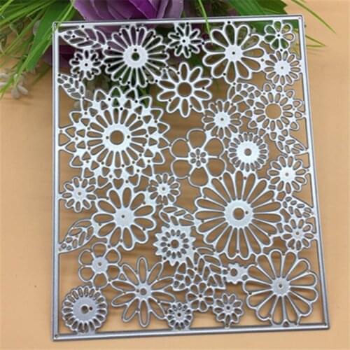 Flower Classic rectangle Metal Cutting Dies Stencil Scrapbooking Photo Album Card Paper Embossing Craft DIY