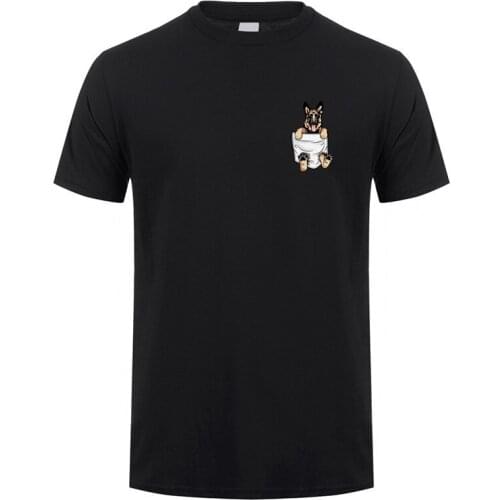 German Shepherd In Pocket T Shirt Men/Women Short Sleeve Casual UnisexTops Tee DY-073