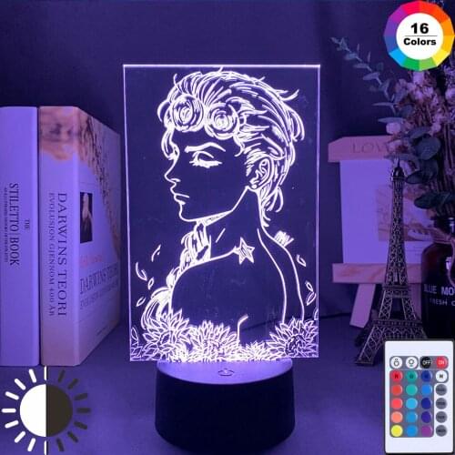 Anime JoJos Art Gadget Led Night Light Touch Sensor Colorful Nightlight for Home Decor Bizarre Adventure Figure 3D Lamp