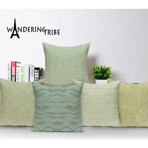 Geometric Cushion Cover Elegant Throw Pillow Covers Solid Color Cushions For Living Room Linen Striped Decorative Pillows Sofa