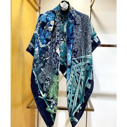 Brand New Cashmere Silk Scarf Shawl Cappa Poncho Big Square Scarf Wrpas Bandana 30% Silk & 70% Forest Fairy Super Large Scarf