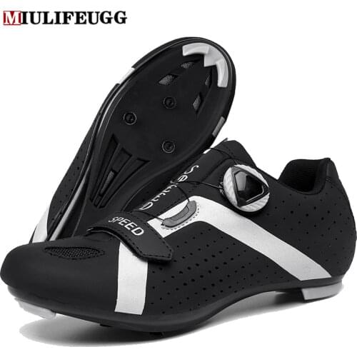 MIULIFEUGG Speed Route MTB Cycling Shoes Road Racing Bicycle Flat Sneakers Men Cleat Women Dirt Bike Shoe Mountain Clit Sports