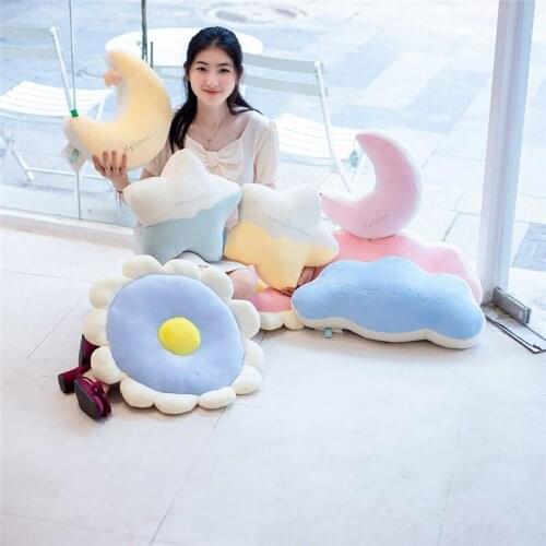 Fashion Colorful Cloud Star Moon Flower Pillow Stuffed Soft Toy Cushion Home Room Sofa Decor Gift For Friend Girls Dropshiping