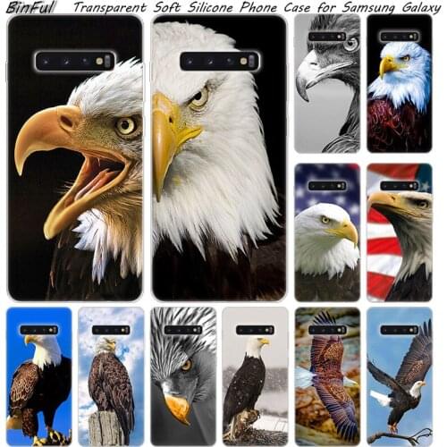 Hot Animal eagle Soft Silicone Case For Samsung Galaxy S10 S9 S8 Plus S7 Edge A6 A8 Plus A7 A9 2018 A5 2017 Fashion Cover