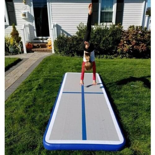 2020 6m/7m/8m*1m*0.2m Inflatable Gymnastics Airtrack Floor Tumbling Air Track For Kids Adult With Free Electronic Pump