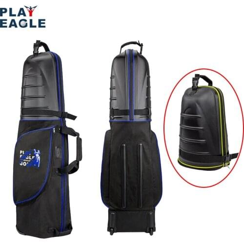 PLAYEAGLE Hard Shell Top Golf Aviation Bag Protable Folding Golf Air Bag With Wheels