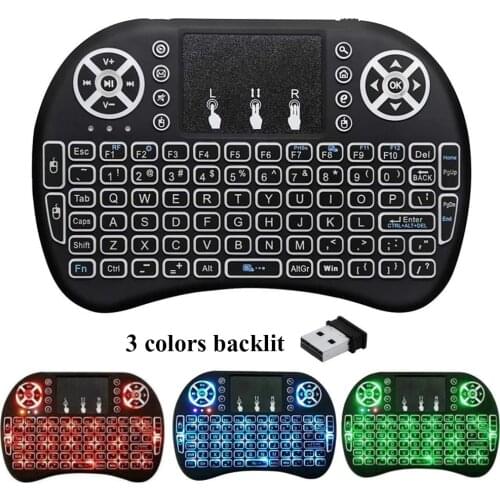 2.4G Mini Backlit Portable Wireless Kayboard Remote Control for PC Laptop Android Smart TV Box HTPC Pad Xbox Raspberry Pi 4 3