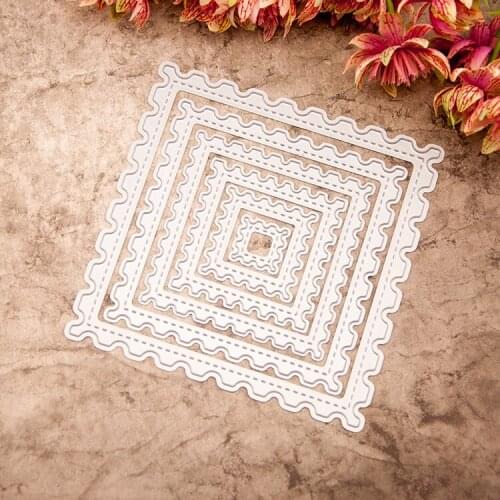 Square stamp frame metal Cutting Dies Stencils for DIY Scrapbooking photo album Decorative Embossing DIY Paper Cards