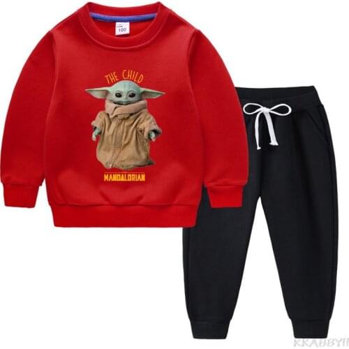 Disney Baby Yoda The Mandalorian Kids Sets For Boys Toddler Baby Clothing School Outfit Cartoons Children Girl Sport Tracksuits