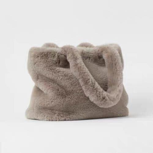 Fashion Faux Fur Handbag 2020 Female Student Winter Korean Shoulder Crossbody Warm Big Capacity Fluffy Cute Tote Messenger Bag