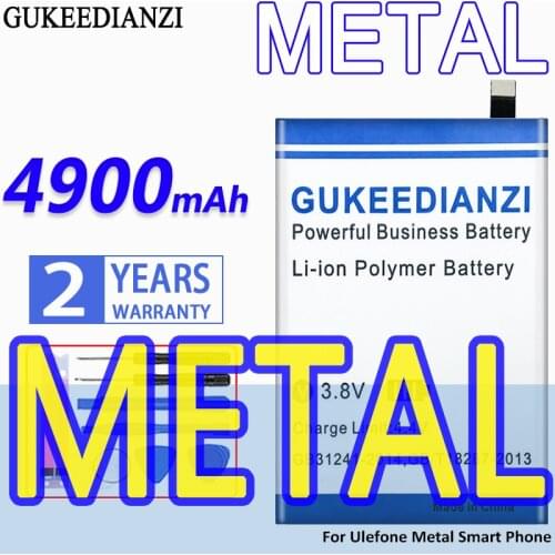 High Capacity GUKEEDIANZI Battery METAL 4900mAh For Ulefone Metal Smart Phone