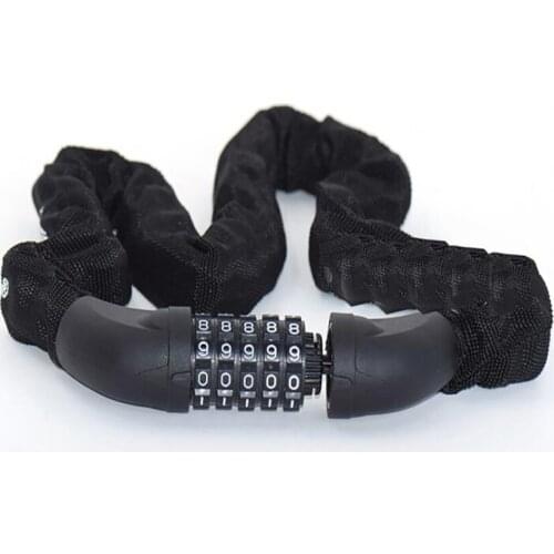 Security Bike Chain Lock, Anti-Theft Bike 5-Digit Combination Lock Heavy Duty Bike Locks for Bike, Motorcycle, Bicycle, Door