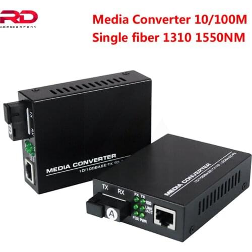 1 Pair1.25G SFP Fiber to RJ45 Port Media Converter 10/100M single fiber 1310 1550NM 20KM WITH 1*SC+1*RJ45 PORT Fiber Converter