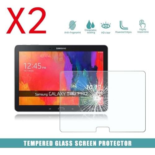 2Pcs Tablet Tempered Glass Screen Protector Cover for Samsung Galaxy TabPro 10.1 T520/T525 Tab Pro Full Coverage Film