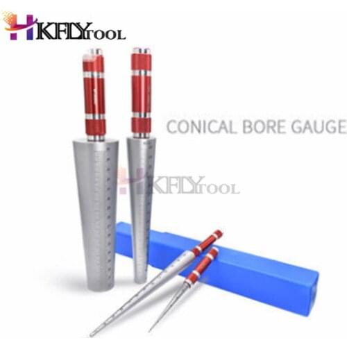 4pcs Conical Feeler Gauge Taper Cone Cylinder Gauge Hole Diameter Taper Caliper 1-6.5mm 3-15mm 15-30mm 30-45mm Hole Gap Gauge