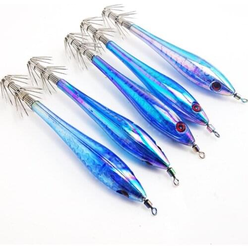 5PCS\Package Octopus Squid Hooks Fishing Bait Lure Accessories Fluorescent Jig Plastic Body Stainless Steel Umbrella Hook