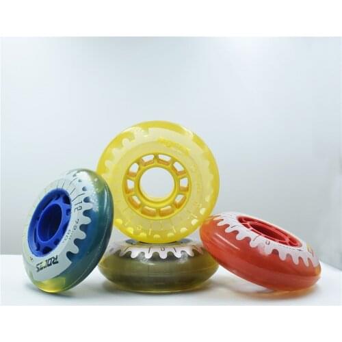 80A Soft Elastic 72mm skating wheel for kids inline skates roller patines hockey rolling 72 wheel 72*24mm 8 pcs/lot