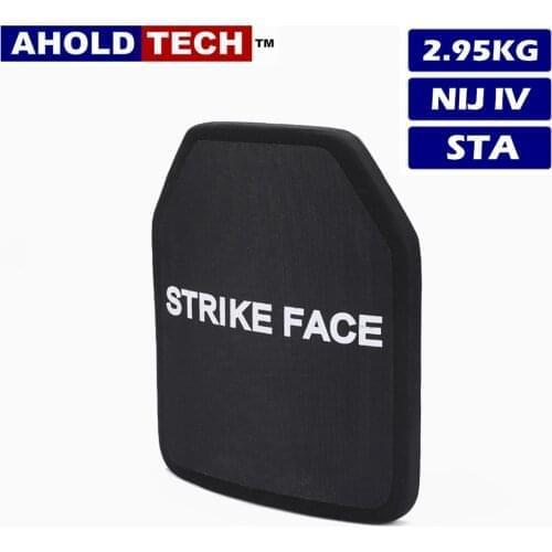 Aholdtech 1PCS 2.95kg/p ISO NIJ IV 4 STA ESAPI PE+Alumina Rifle Hard Armor Bulletproof Ballistic Plate For Army Combat Police