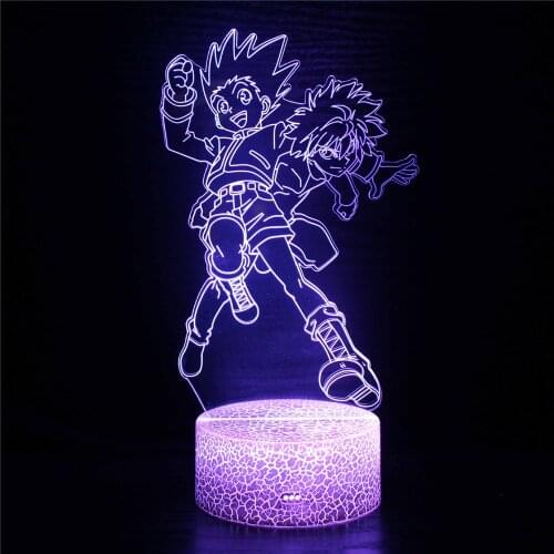 Acrylic 3d Night Light Led Color Changing Nightlight for Kids Bedroom Decoration Light Anime Hunter X Hunter Lamp Gift