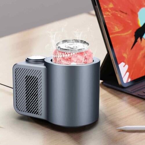 Car Cooling Cup Auto Drink Cold Mug Smart Cup Mug Holder Tumbler Car Refrigerator Cooling with Temperature Display