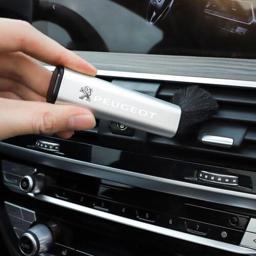 Car Retractable Cleaning Brush Air Conditioner Soft Artificial Wool Small Brush For Peugeot 206 307 308 3008 207 208 407 508 200