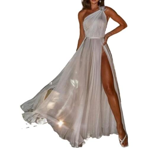 White Backless Sexy Summer Split Dress Women Sleeveless Spilt Long Dresses Ladies Hollow Out Party Clubwear Vestidos