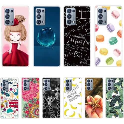Case For OPPO Reno6 Pro Plus Phone Cover Back Fitness Silicone Bumper Softness TPU With Colorful Printing