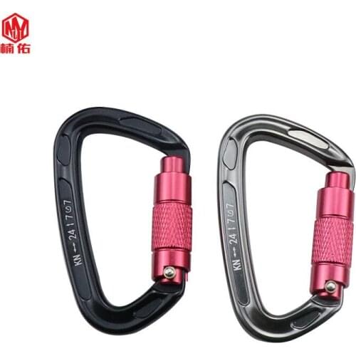 EDC Tool Carabiner Automatic Lock Rope Glide Aerial Work Sling Safety Aviation Aluminum Quick-hanging Rock Climbing Main Lock