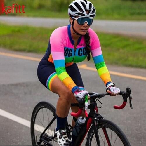 Kafitt cycling jersey womens long-sleeved cycling jersey tight swimsuit women professional triathlon rubber breathable cushion