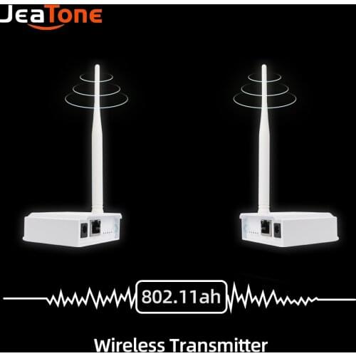 Jeatone Wireless Transceiver Point Ethernet Port Bridge Kit Outdoor Connection Long-Range 1 KM for SIP Camera Video Intercom