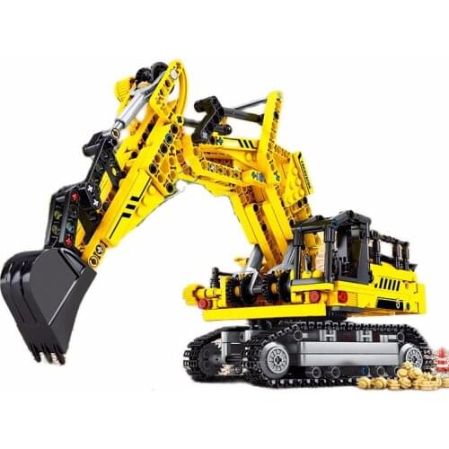 City Engineering Car Bulldozer Crane technical Truck Excavator Roller Building Blocks Construction Bricks Toys for Children Gift