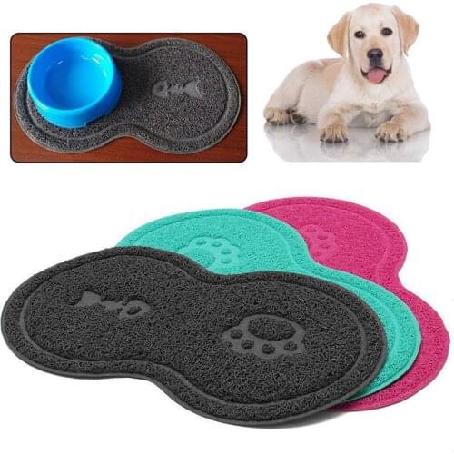 Pet Supplies Mat Cat Bowl Mat Dog Pet Feeding Mat Food Dish Wipe Cleaning Floor PVC Placemat Pet Food Water Placemat Cleaning
