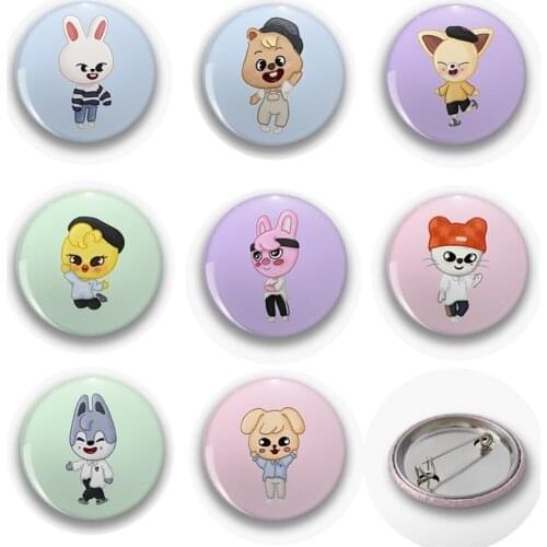 KPOP STRAY KIDS Combination Peripheral Badge SKZOO Badge Brooch Accessories LEEBIT Same Style