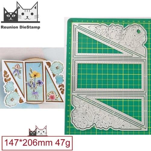 Lace Loose-leaf Post Portfolio Metal Cutting Dies Decorative Scrapbooking Steel Craft Die Cut Embossing Paper Cards Stencils